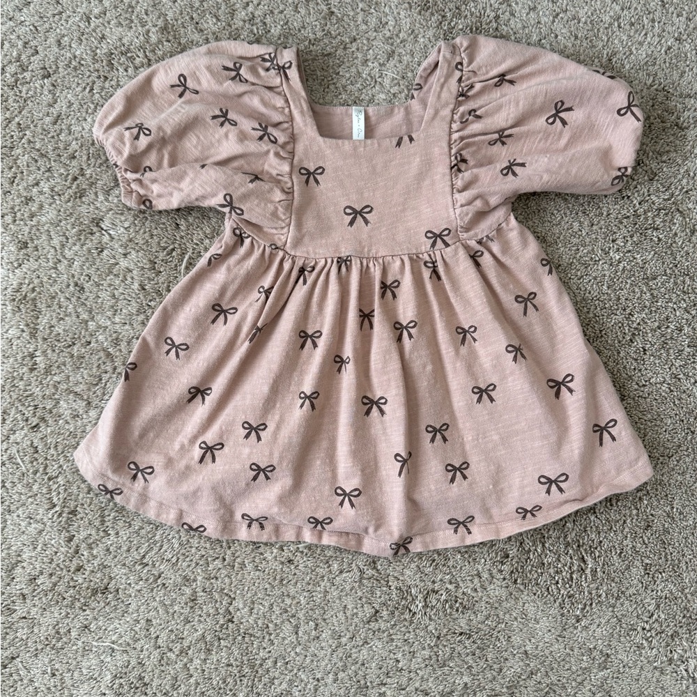 Rylee + Cru Blush Bow Brea Dress
